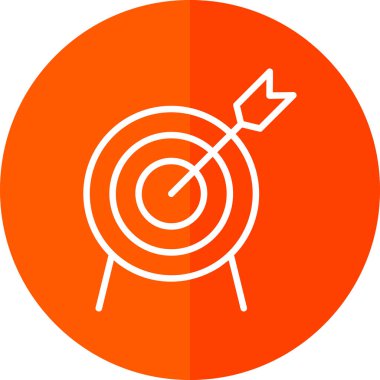 düz hedef simge vektör çizim