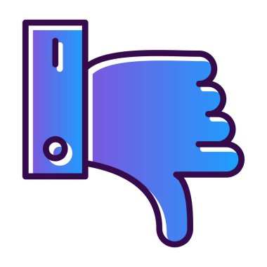 Hoşlanmamak. Web simgesi vektör illüstrasyonu 