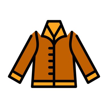 Ceket simgesi, vektör illüstrasyonu basit tasarım