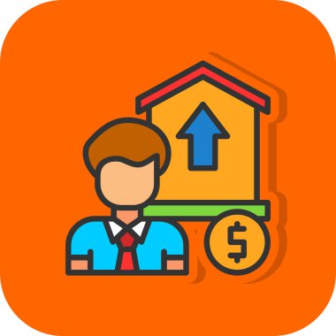 İş adamı, Yatırımcı simgesi dolar işareti, vektör illüstrasyonu 