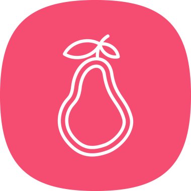 İzole armut ikon vektör tasarımı