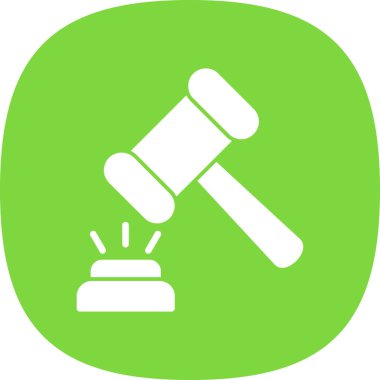 Açık arttırma. Web simgesi vektör illüstrasyonu 