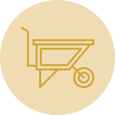 el arabası simgesi vektör illüstrasyonu 