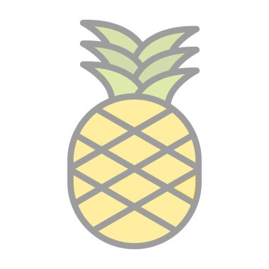 Ananas. Web simgesi basit illüstrasyon 