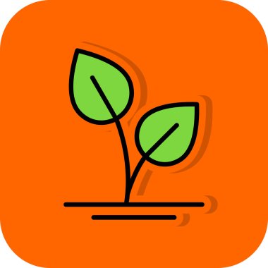 Bitki. Web simgesi basit illüstrasyon