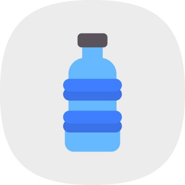 Plastik şişe simgesinin vektör çizimi       