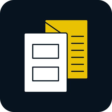 Broşür simgesi, vektör illüstrasyonu basit tasarım