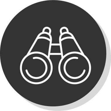 Dürbün simgesi, vektör illüstrasyonu basit tasarım