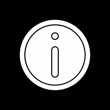 Basit bilgi işareti simgesi, vektör illüstrasyonu