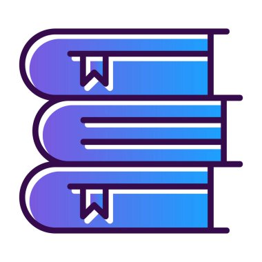 Kitap simgesi, vektör illüstrasyonu basit tasarım