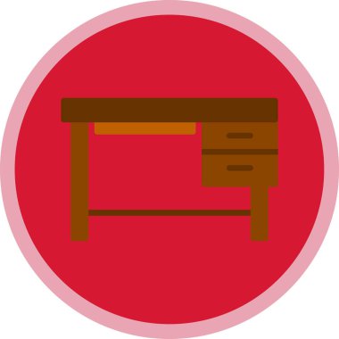 Masa. Web simgesi basit illüstrasyon