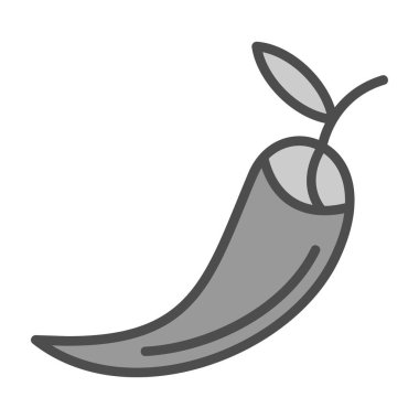 chili pepper simge vektör illüstrasyonu