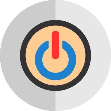 Güç düğmesi. Web simgesi vektör illüstrasyonu 