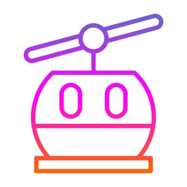 Bir helikopter simgesinin vektör illüstrasyonu