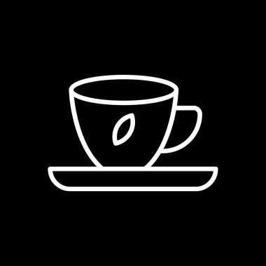 Kahve fincanı. Web simgesi vektör illüstrasyonu 