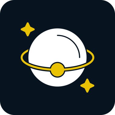 gezegen simgesi, vektör illüstrasyonu basit tasarım