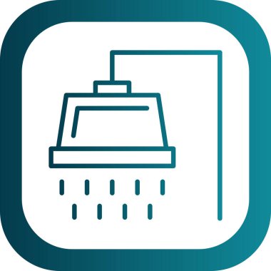 Duş. Web simgesi basit illüstrasyon                             