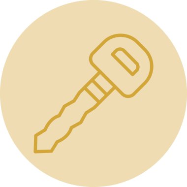 Araba anahtarı. Web simgesi basit illüstrasyon              
