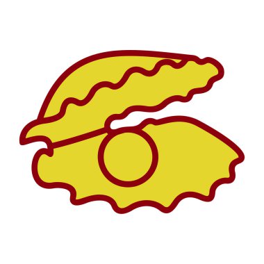 İstiridye. Web simgesi basit illüstrasyon