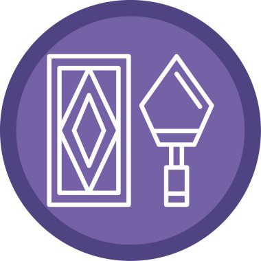 Basit tuğla duvar simgesi, vektör illüstrasyonu