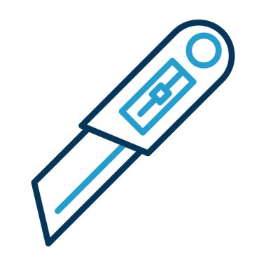 Cutter ağ simgesi vektör illüstrasyonu