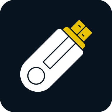 Usb satır simgesi. Tasarım için web şarkısı.