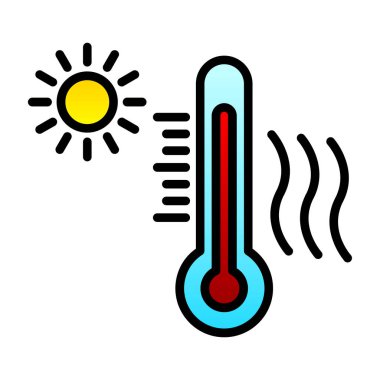 Heat wave, hot weather concept vector illustration