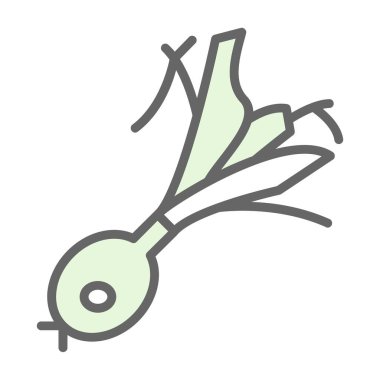 Soğan vektörü simgesi, illüstrasyon 