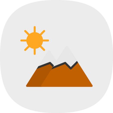 dağ ikonu vektör illüstrasyonu