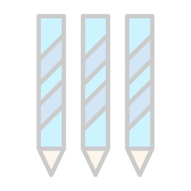 Renkli kalemler. Web simgesi basit illüstrasyon  