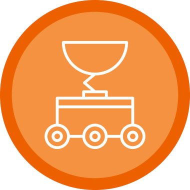Moon Rover web simgesi basit tasarımı izole edildi 