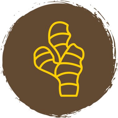 Zencefil kök simgesinin vektör illüstrasyonu 