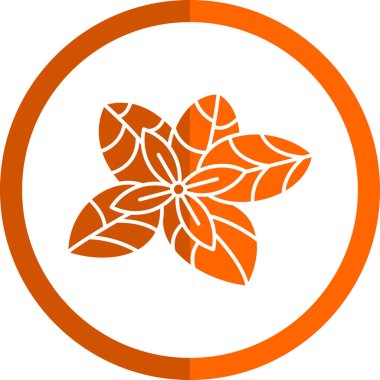 Bir çiçek simgesinin vektör illüstrasyonu