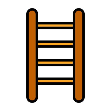 Merdiven. Web simgesi basit illüstrasyon