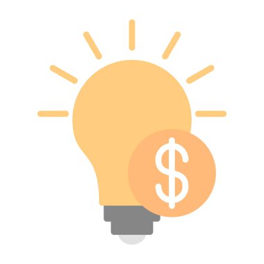 Dolar işareti simgesi olan ampul