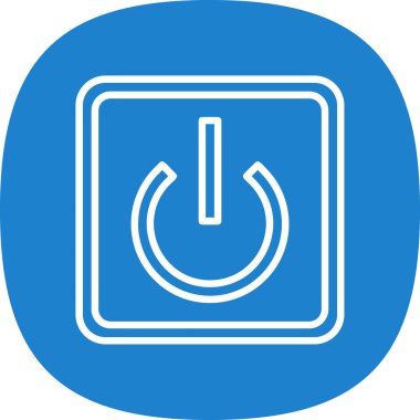 Güç Düğmesi simgesi, vektör illüstrasyonu 