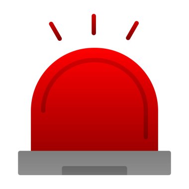 kırmızı ampul simgesi, vektör illüstrasyonu