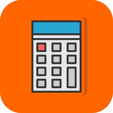 Basit Hesaplayıcı Simgesi, vektör illüstrasyonu