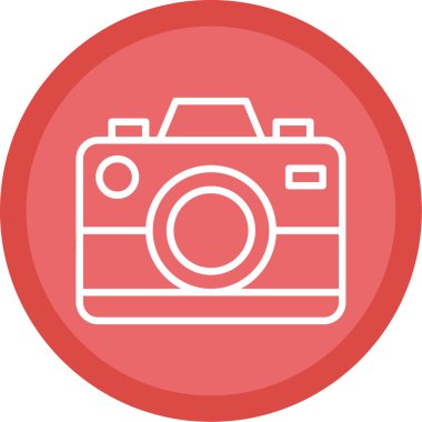 Fotoğraf makinası. Web simgesi basit illüstrasyon