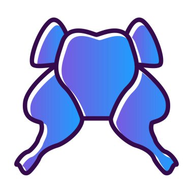 Doldurulmuş hayvan fil ikonu - taslak biçimi