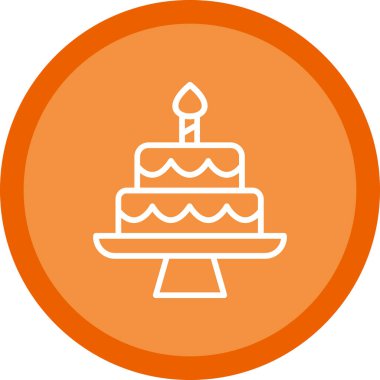 Kek simgesi, vektör illüstrasyonu basit tasarım