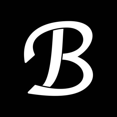 Mektup B logo tasarım şablonu