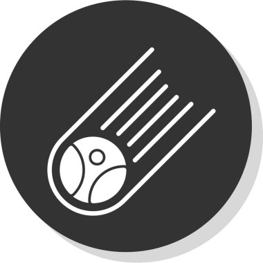 Meteorit düz simgesinin vektör çizimi 