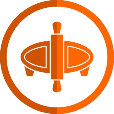 Dairesel bir simgenin vektör illüstrasyonu