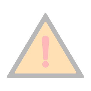 Ünlem işareti vektör simgesi. düz tasarım illüstrasyon.