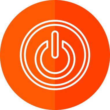 Güç düğmesi. Web simgesi vektör illüstrasyonu 