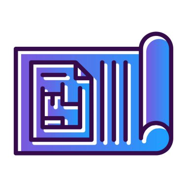 Şablon simgesi, vektör illüstrasyonu basit tasarım