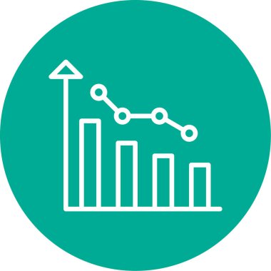 iş grafiği simgesi, vektör illüstrasyonu basit tasarım