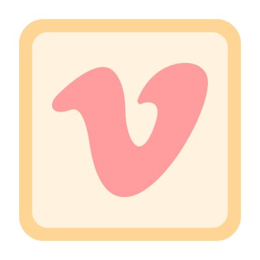 vimeo square logosu, web illüstrasyon simgesi