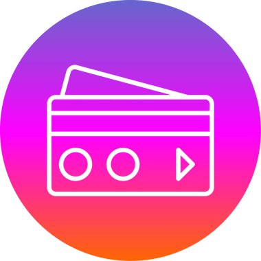 Banka Kart simgesi vektör illüstrasyonu 